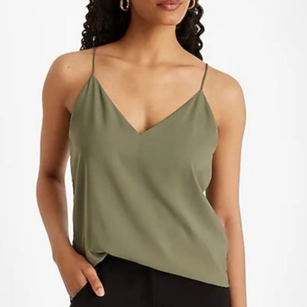 EXPRESS: Satin V-Neck Downtown Cami Sz S
